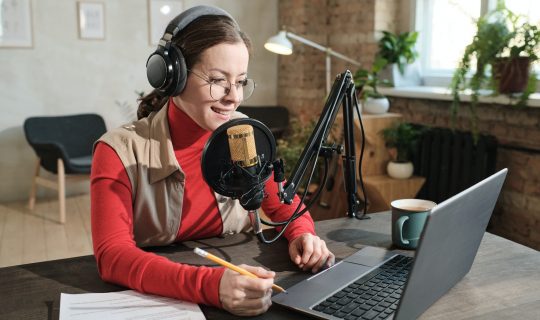 Radio host working at radio